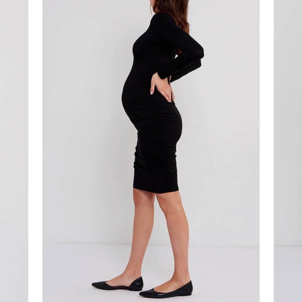 A Pea in the Pod Long Sleeve Maternity Dress